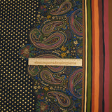 Cachemire printed cotton poplin with dot a dot midnight blue background