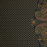 Cachemire printed cotton poplin with dot a dot midnight blue background