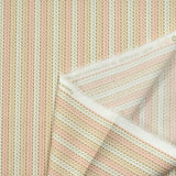 Popeline de coton imprimée rayures en tresses beige