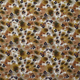 Brown and greige unknown land printed cotton poplin