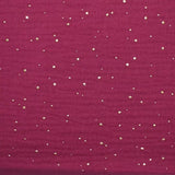 Double gauze of wine lie confetti golden