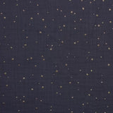 Double gaze marine confettis doré