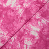 Satin de coton élasthanne tie and dye rose