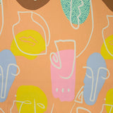 Satin de coton élasthanne visage fond saumon