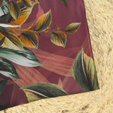 Satin de soie imprimé fleurs géantes fond violet