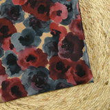 Satin de soie imprimé nuage de fleurs fond doré