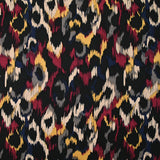Satin de viscose imprimé Vénus bordeaux fond noir