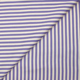 Satin de viscose tissé-teint rayé 6 mm mauve et blanc cassé