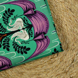 Sergé de coton et viscose bel air fond turquoise