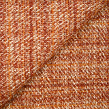 Tweed de coton brique et orange