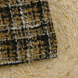 Tweed polyester lurex beige et noir