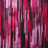 Twill de viscose imprimé cascade en peinture cyclamen