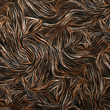 Twill de viscose imprimé nature abstraite marron fond noir
