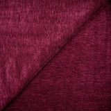 Velours chenille double face chiné lie de vin
