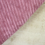 Velours côtelé fourré double face vieux rose