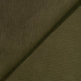 Velours côtelé polyester 3 mm vert olive