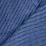 Velours de coton côtelé grosses côtes 6 mm bleu fond jeans