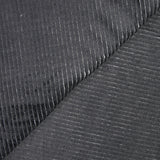 Velours de coton côtelé grosses côtes 6 mm gris foncé fond blanc