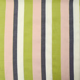 Viscose imprimée ligne dorée rayée vert et rose