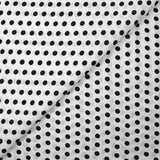 Viscose imprimée à pois 8mm noir fond blanc