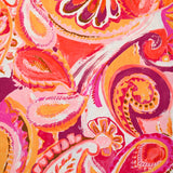 Viscose imprimée campagne figue et orange