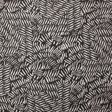 Viscose imprimée hypnose abstraite fond marron foncé