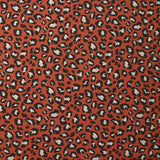 Viscose imprimée léopard fond brique