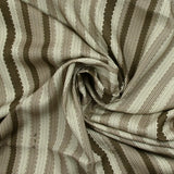 Viscose imprimée rayures tressées tons taupe