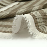Viscose imprimée rayures tressées tons taupe