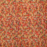 Viscose imprimée rétro rouge et jaune