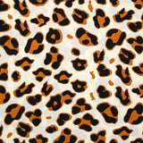 Viscose imprimée savane camel et noir fond écru