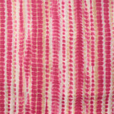 Voile polycoton imprimé ossement rose et beige fond blanc
