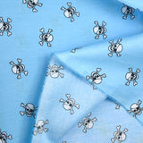 Coton imprimé pirate 2cm fond ciel