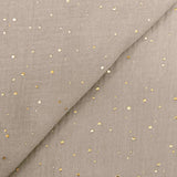 Double gaze grège confettis doré