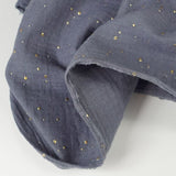 Double gaze gris confettis doré