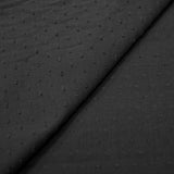 Voile de coton Plumetis noir