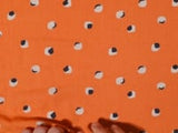 Viscose cripple printed sphericity orange background