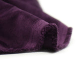Velours polyester côtelé aubergine