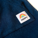 Étiquettes tissées "Happy " x 5