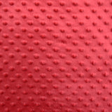 Fleece Minky Red Relief Framboise