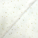 Double gaze blanc cassé confettis doré