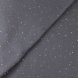 Double gaze gris confettis doré