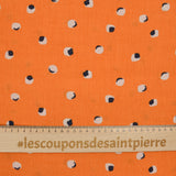 Viscose cripple printed sphericity orange background