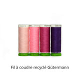 Fil à coudre recyclé - Coloris rose/violet - Gütermann