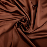 Satin mat toucher soie marron glacé