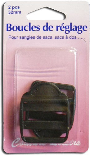 Boucles de réglage 32 mm x 2 pour sangle col.noir – Les Coupons de  Saint-Pierre