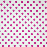 Cotton tissue of cotton milleraies printed pea fuchsias on white background