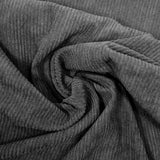 Black ribbed polyester velvet