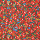 Cotton Liberty ® Bosque mágico rojo por metro