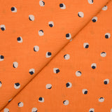 Viscose cripple printed sphericity orange background